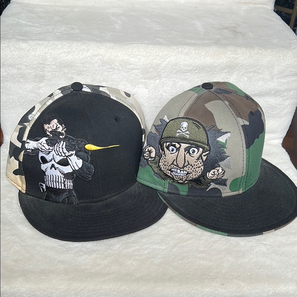 Camouflage and Black Graphic New Era 59Fifty Caps